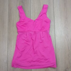 Lululemon Cinch Hem Tank – Size 4 – Hot Pink – Adjustable Bottom P2P 14"